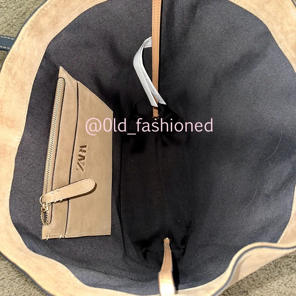 Zara suede tote
